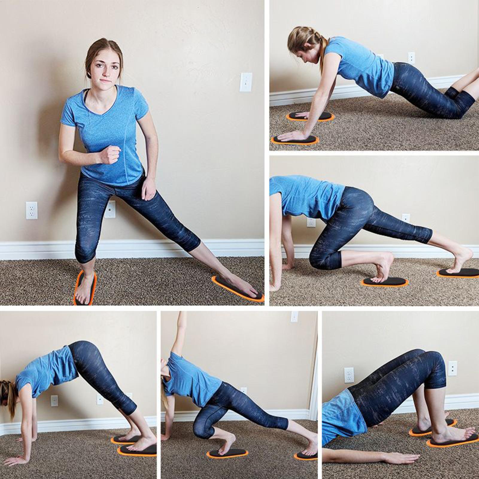 Home Gym Exercise - Disques de glisse ovales pour entraînement,