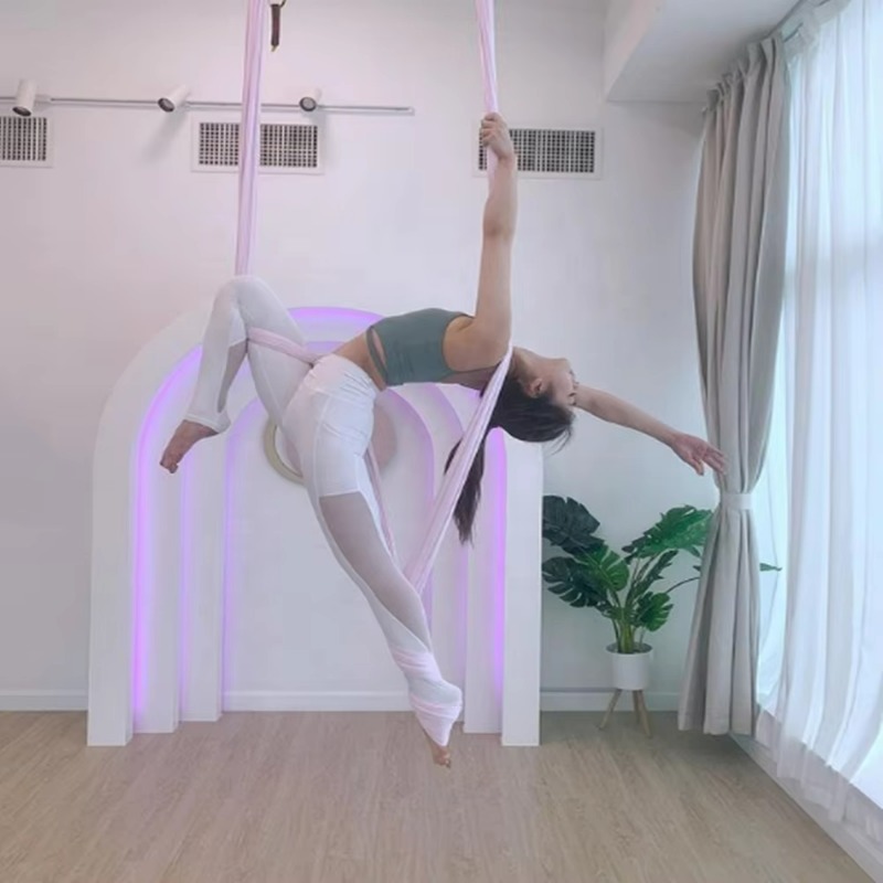 Yoga Trapeze Swing - Hamac de yoga aérien professionnel noir