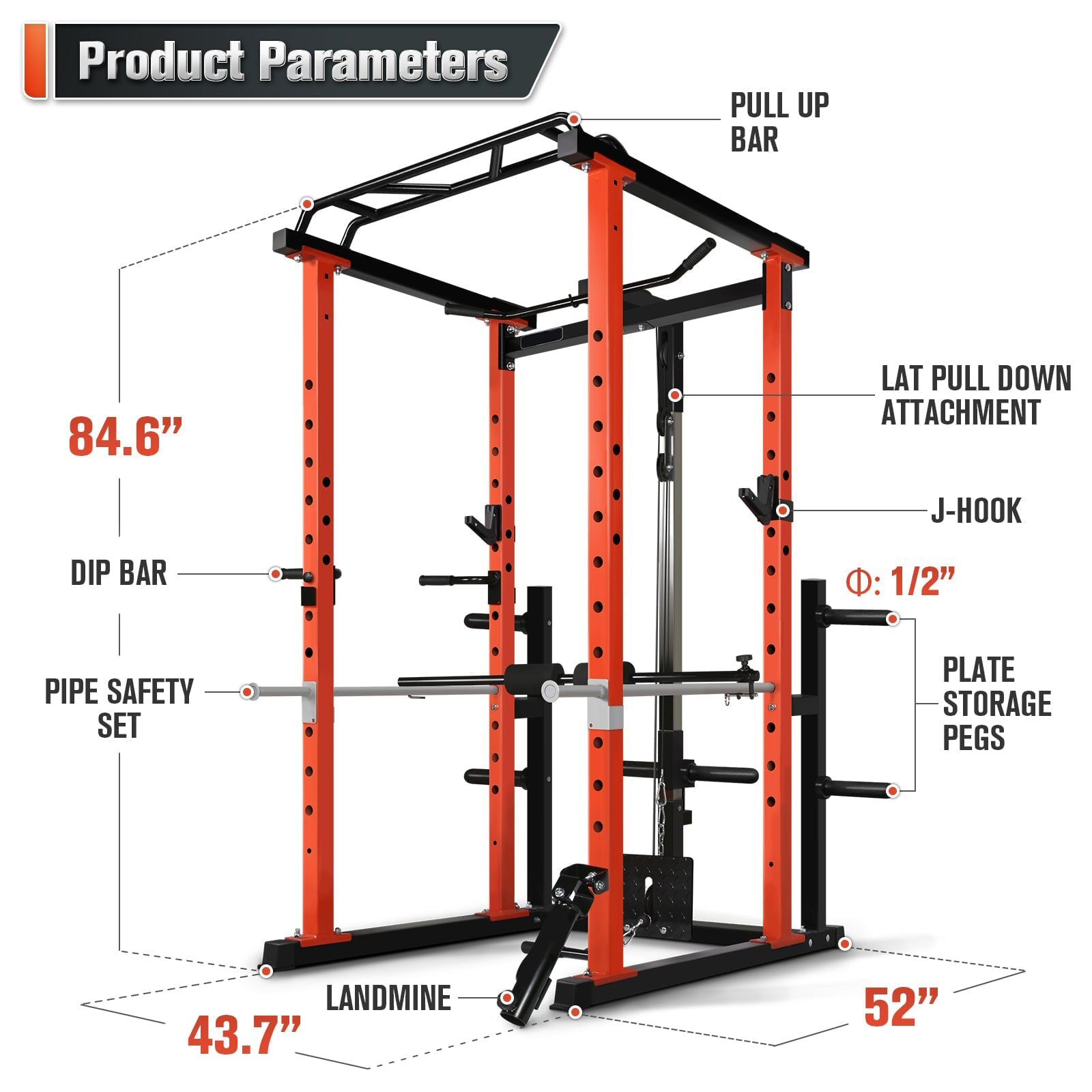 Home Gym Multifunctional - Cage de musculation multifonctionnelle commerciale pour