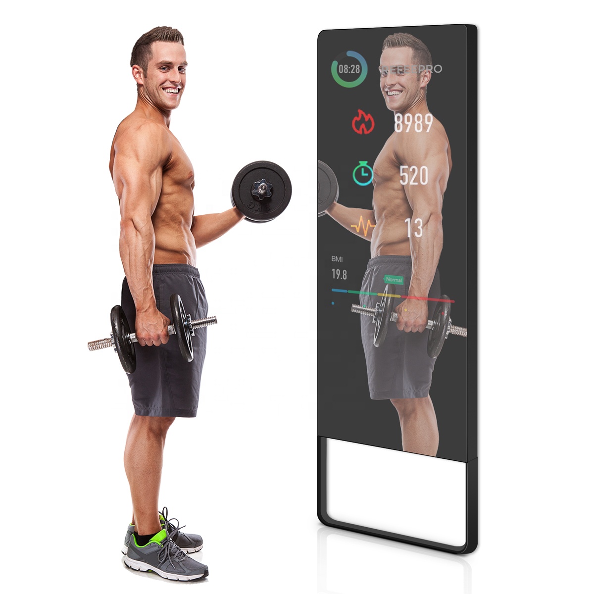 Home Gym Floor - Tounchscreen – miroir d'entraînement personnel sur