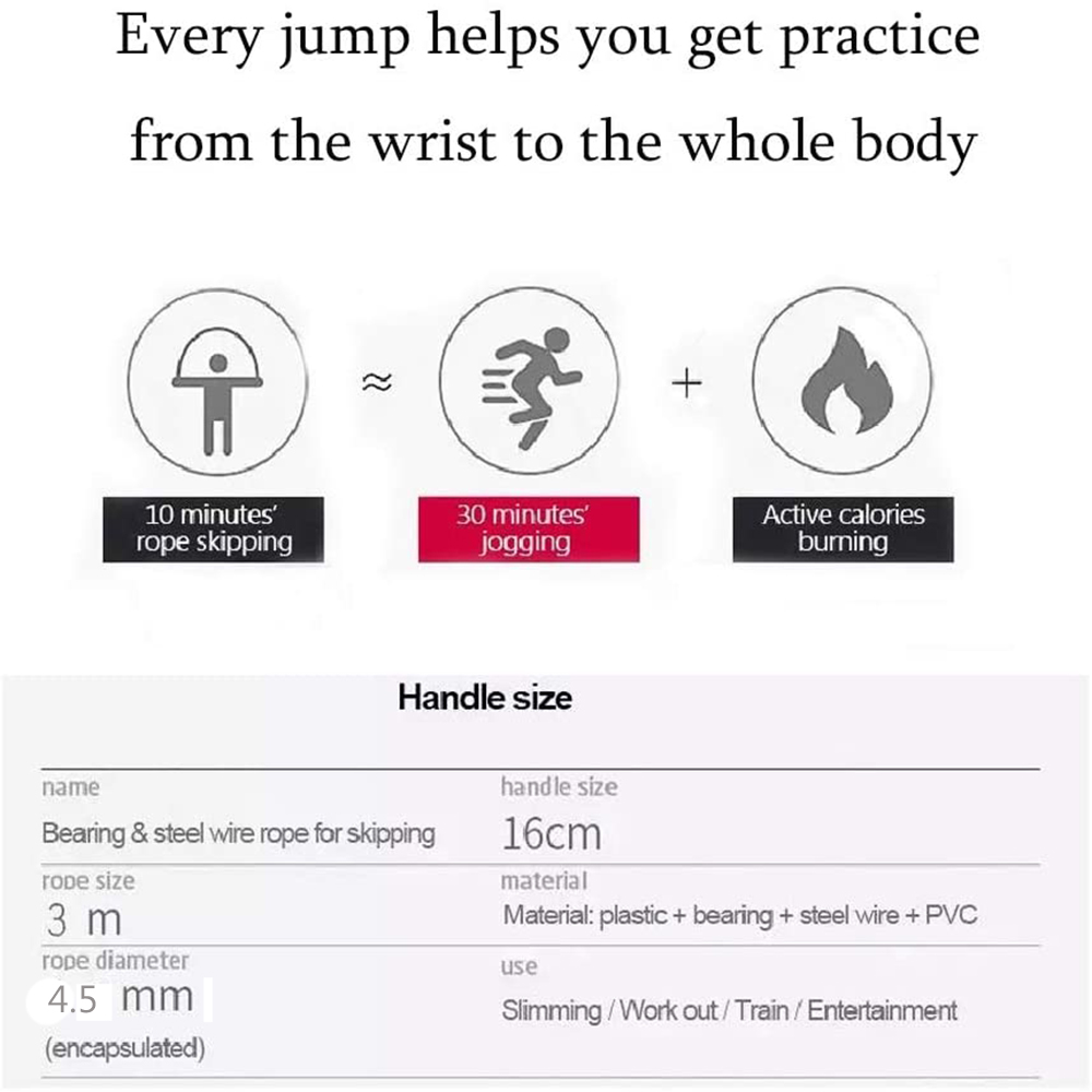 Corde à sauter avec poignées e - Jump Rope Bearing avis et prix
