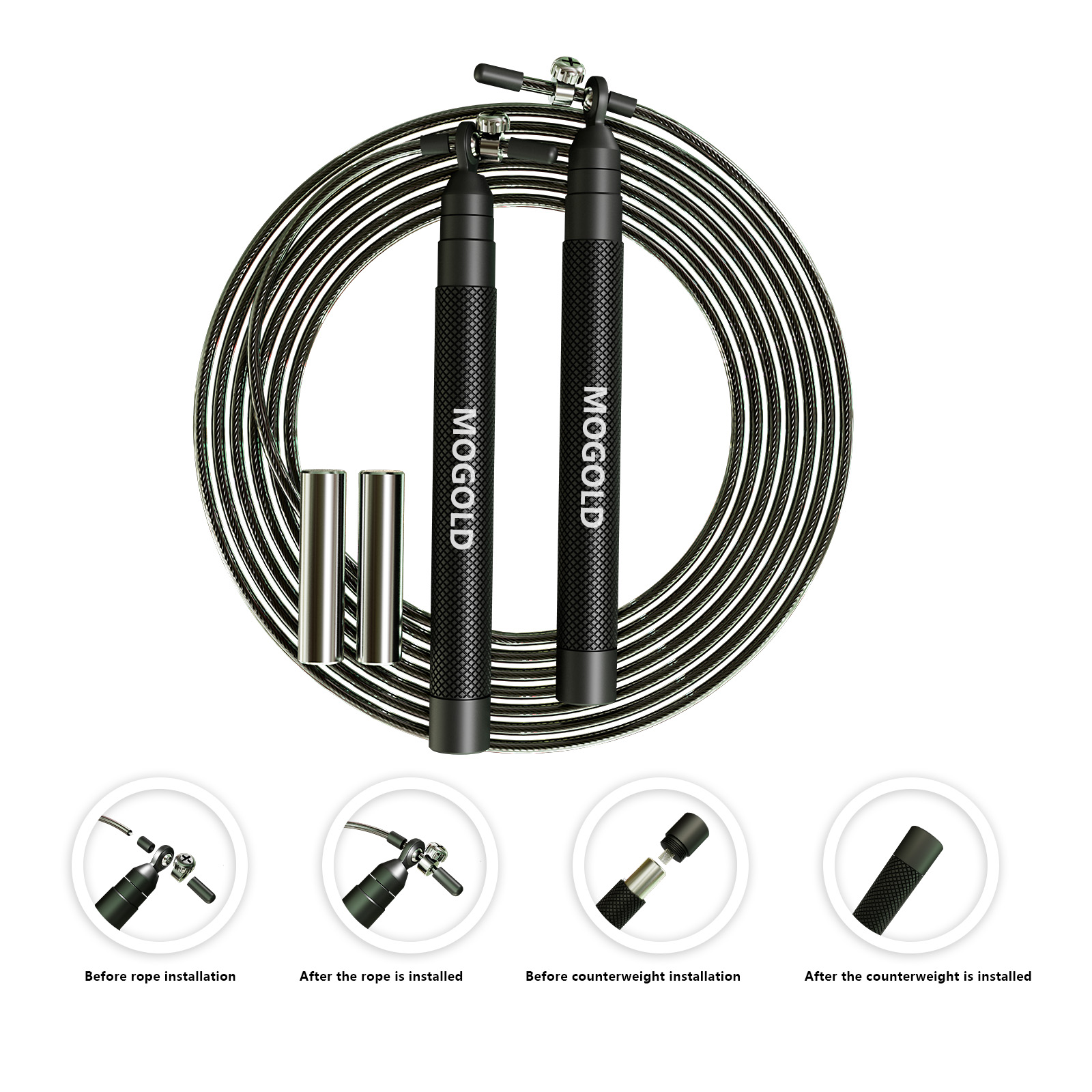 Crossfit corde à sauter pondér - Jump Rope Bearing avis et prix