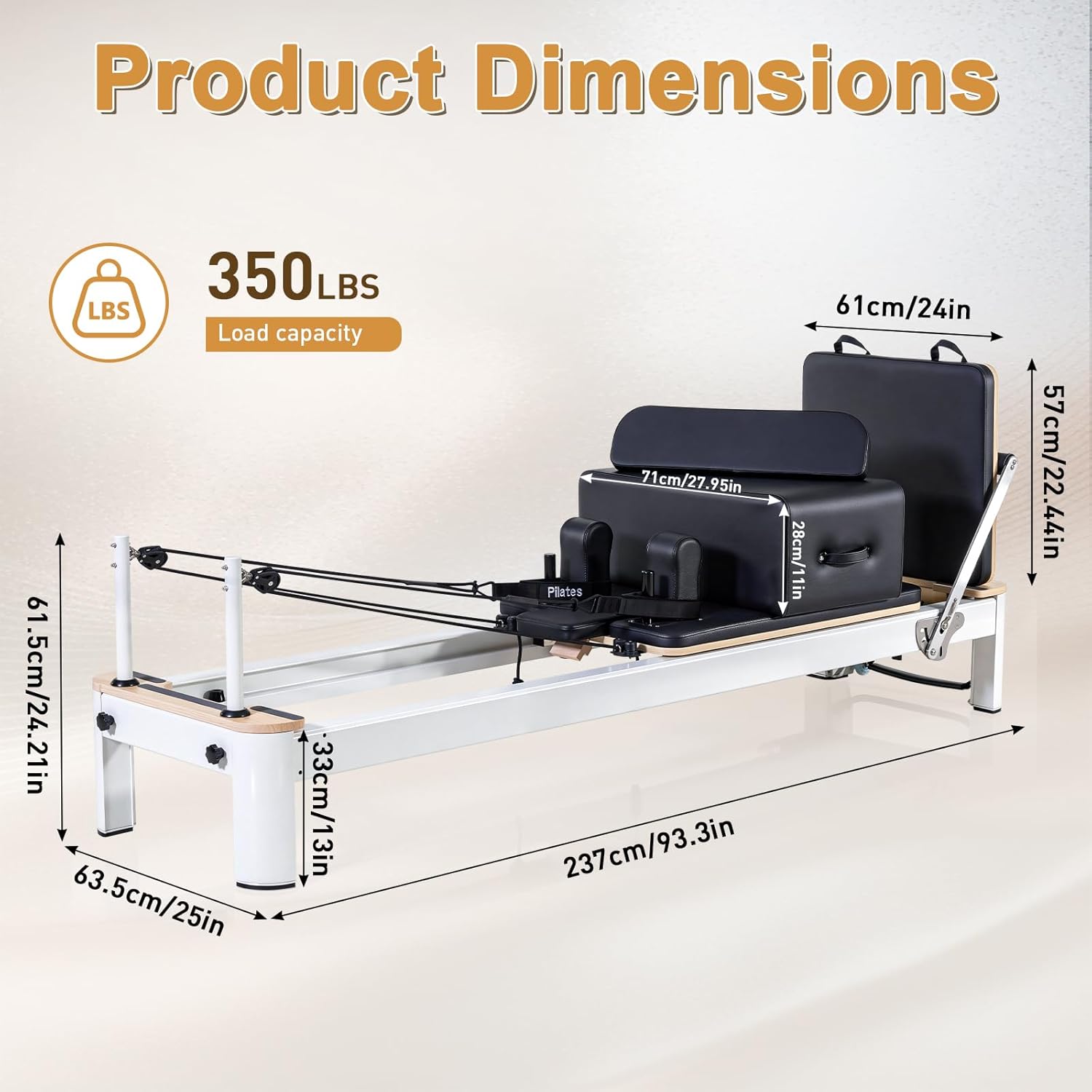 Reformer de Pilates mural avec - Home Gym Studio avis et prix