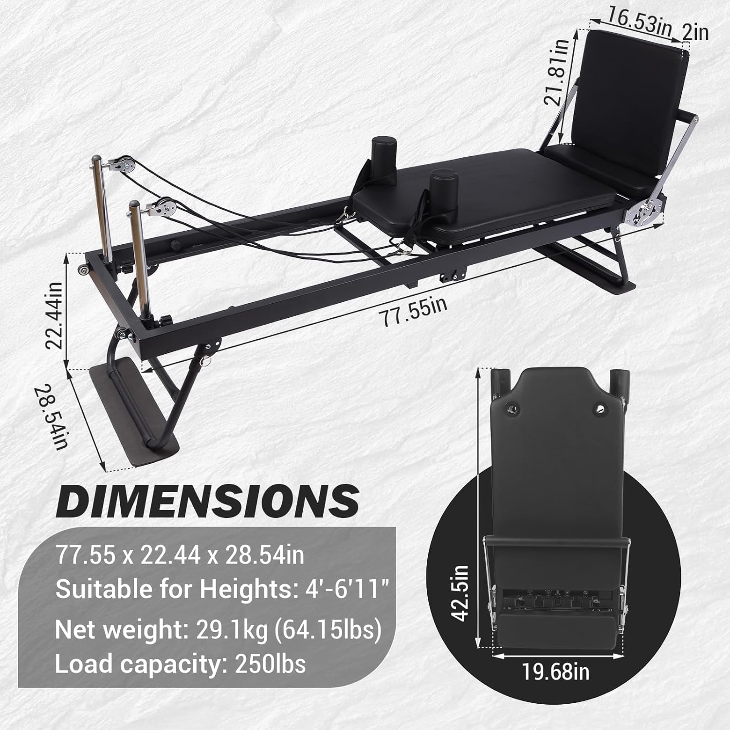 Machine de Pilates pliable pou - Home Gym Resistance Machine avis et prix